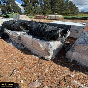 Pallet of Black Plastic wrap 0069