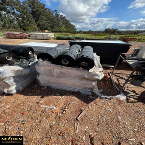 Pallet of Black plastic wrap 0068