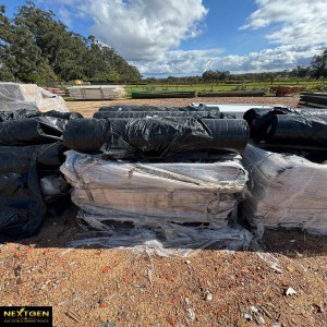 Pallet of Black Plastic wrap 0070