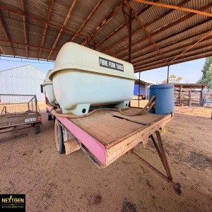 Two fibreglass tanks