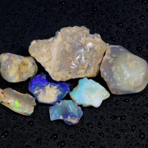 14ct Lighting ridge dark opal rough parcel F432