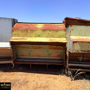 Lot of three older style Sheep feeders
